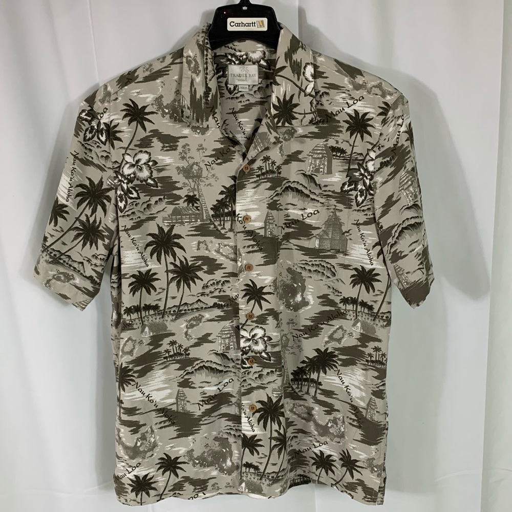 Trader Bay Hawaiian Short Sleeve Button Up Shirt L - image 1
